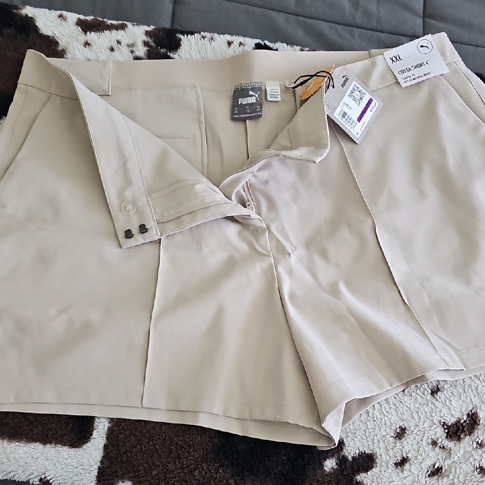 Puma Tan Athletic Shorts Versatile and Stylish